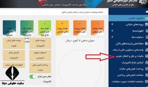  نحوه پرداخت مالیات نقل و انتقال خودرو